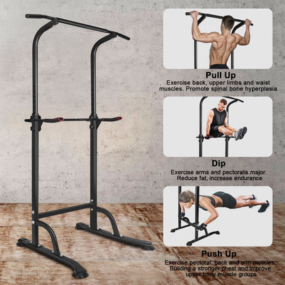 Power Tower Dip Station Adjustable Height Heavy Duty Multi-Function Fitness Training Equipment image 4