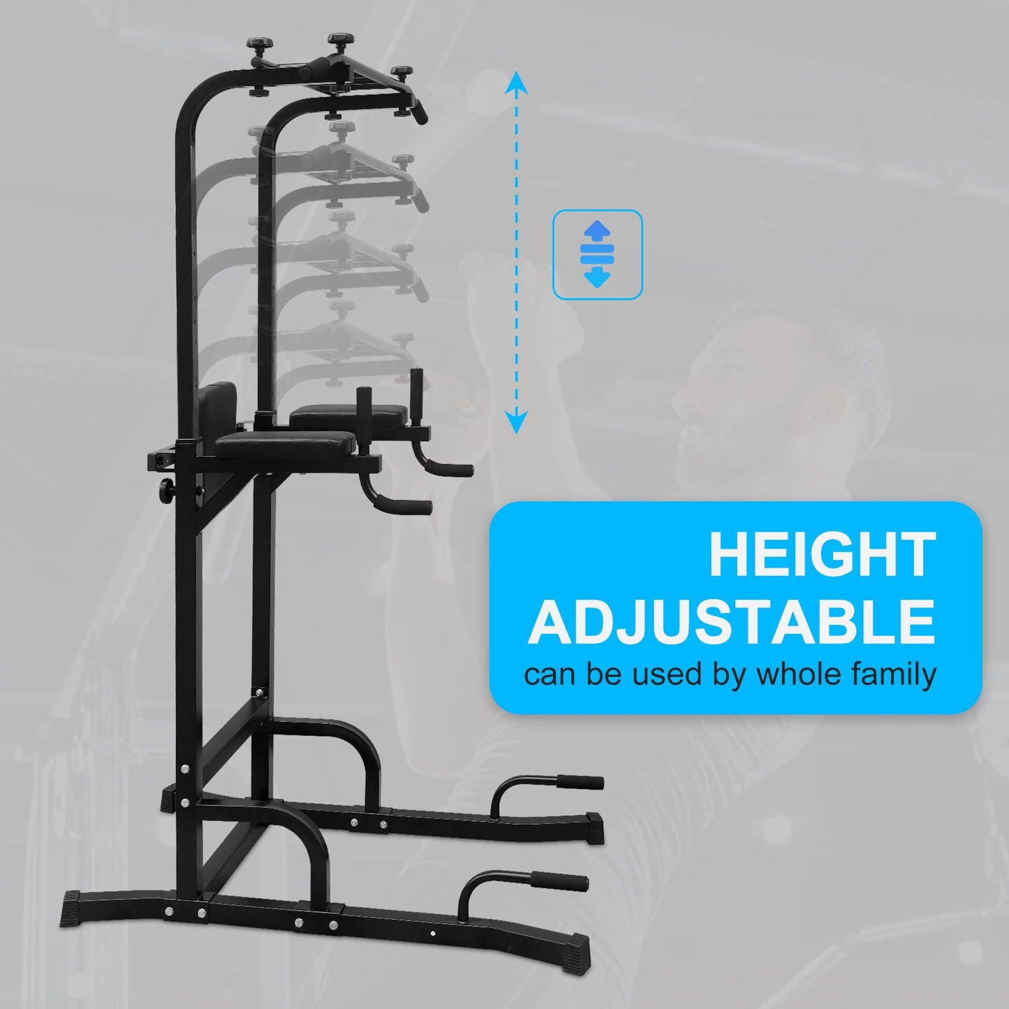 Power Tower Pull Up Bar Workout Dip station for Strength Training, Suitable for Home Gym Fitness image 4