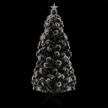 Pre-lit Christmas Tree Green and White 5 ft Fiber Optic image 3