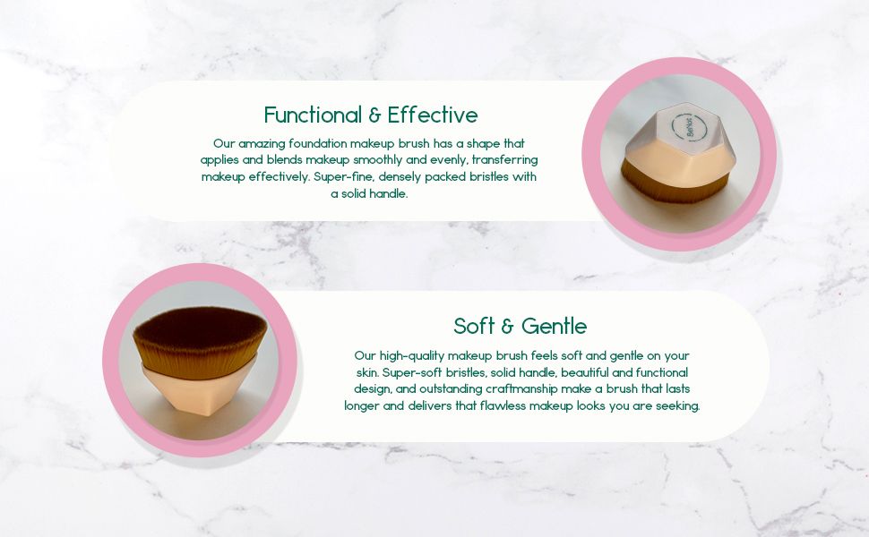 Premium Foundation Makeup Brush – Dense Synthetic Bristles for Flawless Liquid, Cream, & Powder Blending – Ergonomic Liq image 4