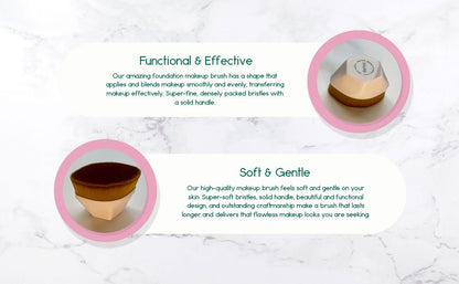 Premium Foundation Makeup Brush – Dense Synthetic Bristles for Flawless Liquid, Cream, & Powder Blending – Ergonomic Liq image 4