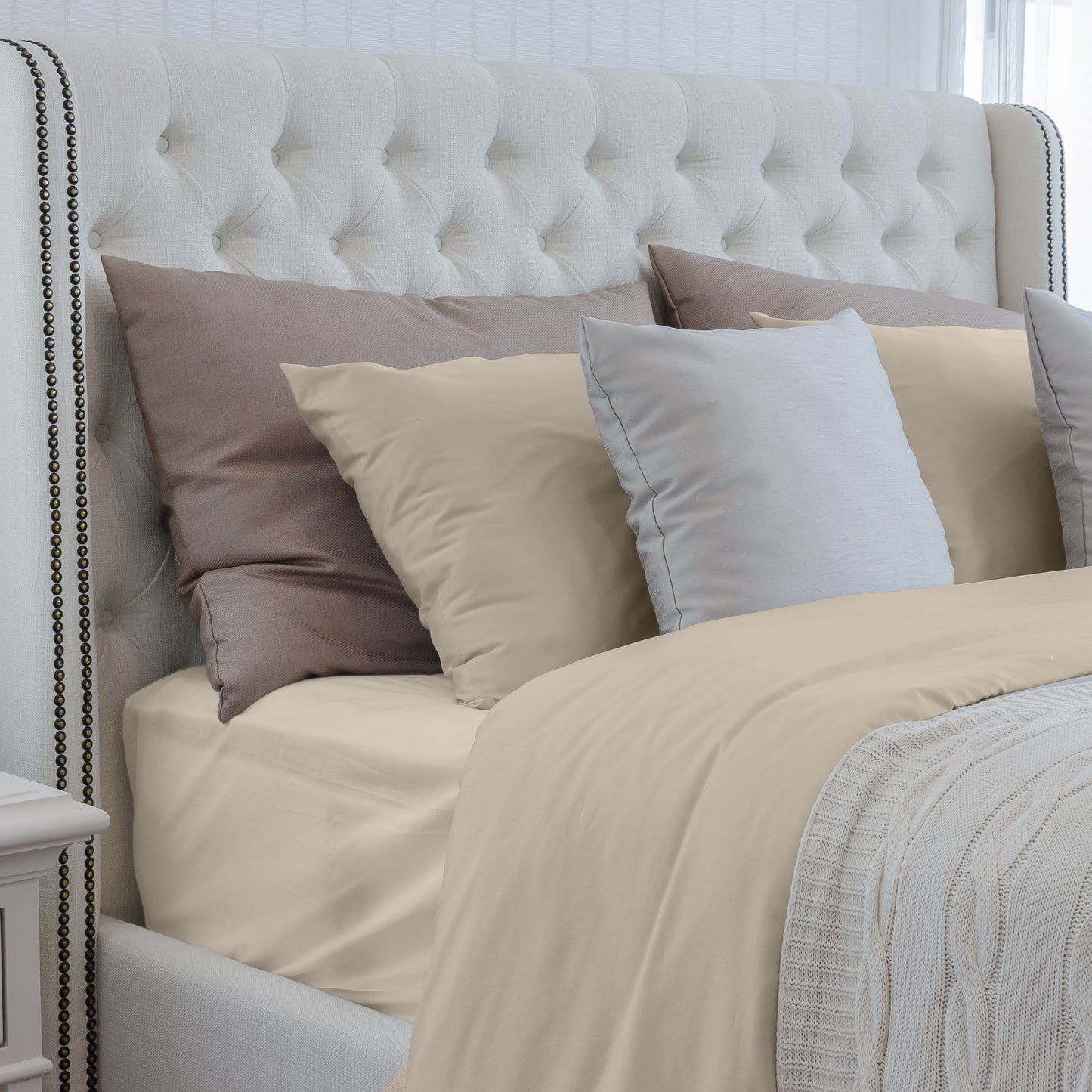 Premium Silky Soft 100% Tencel Lyocell Derived from Eucalyptus 4-Piece Sheet Set, Oeko-TEX Certified, King - Linen image 5