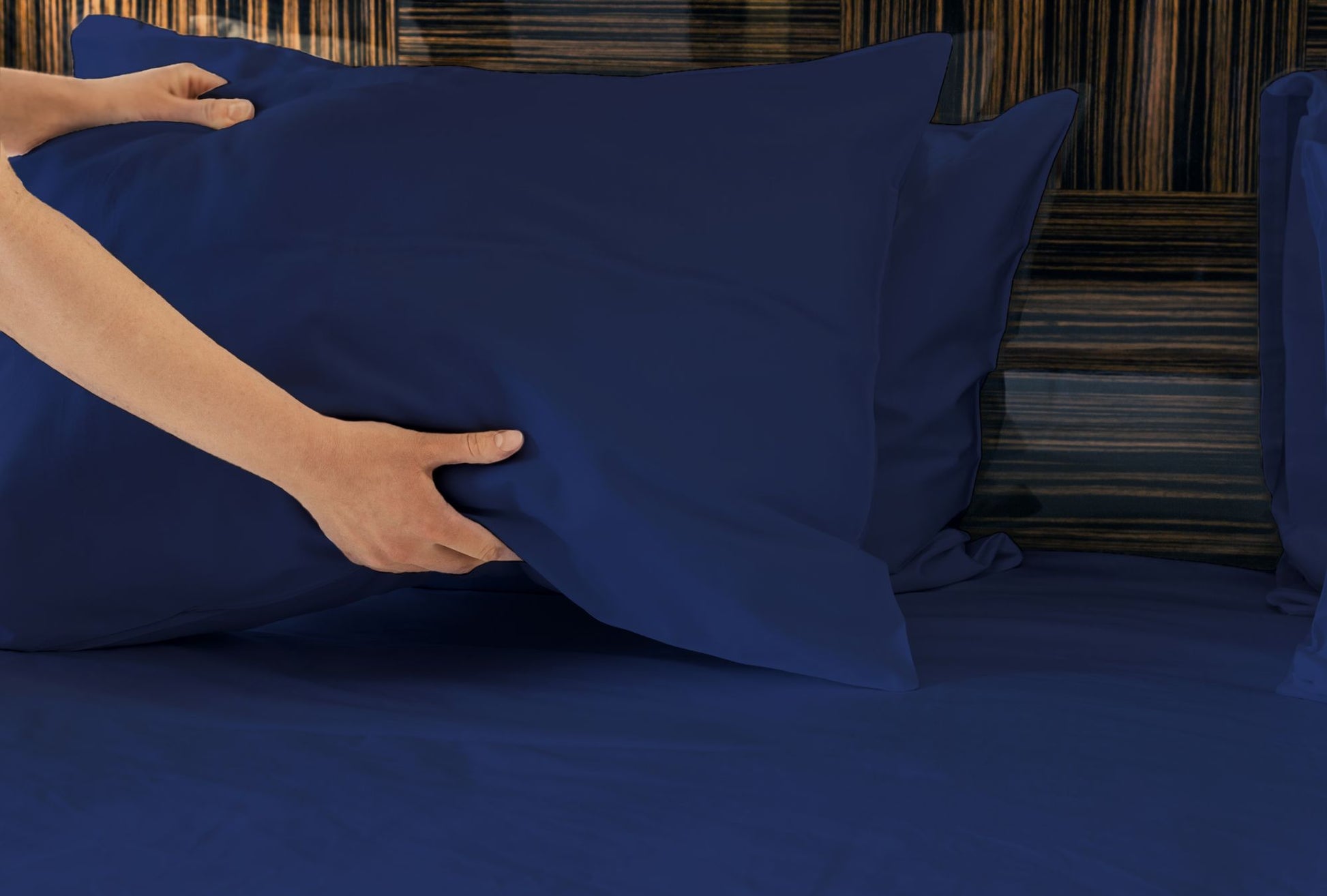 Premium Silky Soft 100% Tencel Lyocell Derived from Eucalyptus 4-Piece Sheet Set, Oeko-TEX Certified, Queen - Slate blue image 3