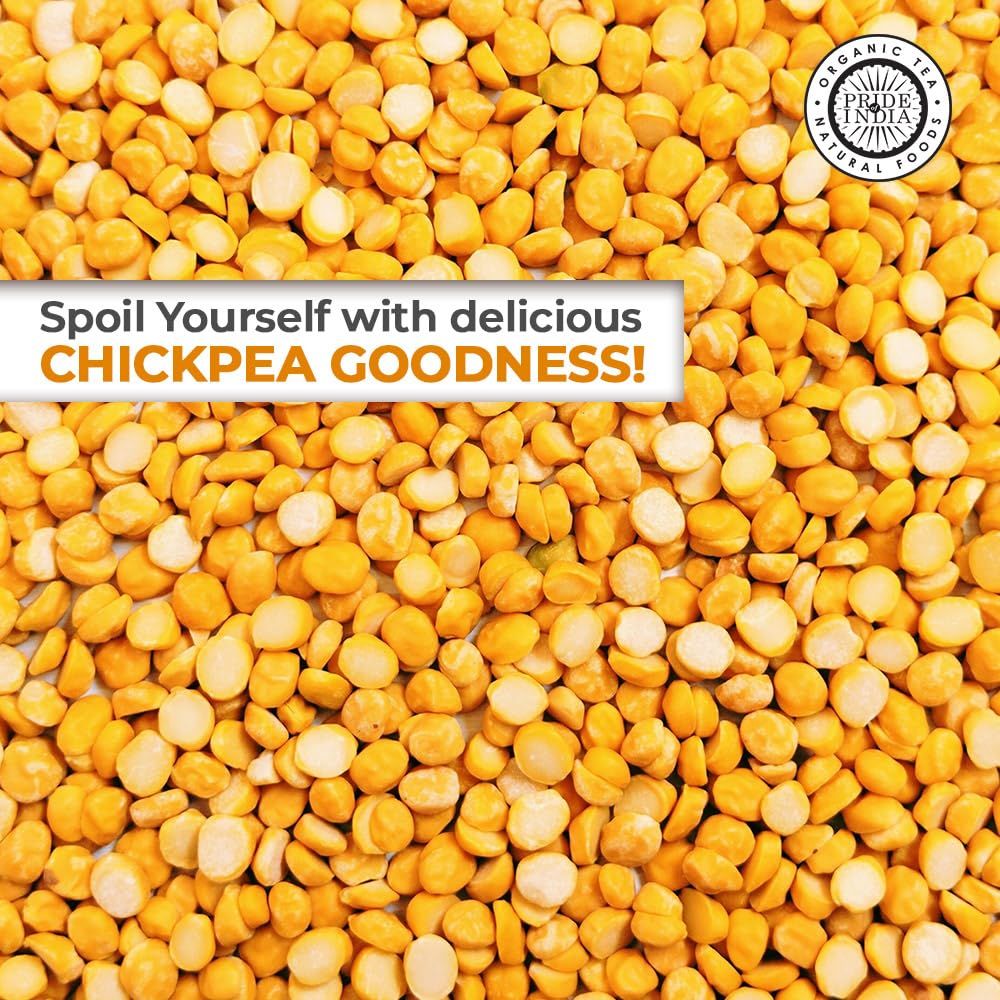 Pride Of India - Indian Split Yellow Chickpea Lentils - Protein & Fiber Rich Chana Dal image 2