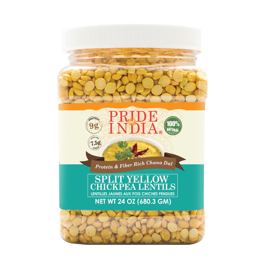 Pride Of India - Indian Split Yellow Chickpea Lentils - Protein & Fiber Rich Chana Dal image 1