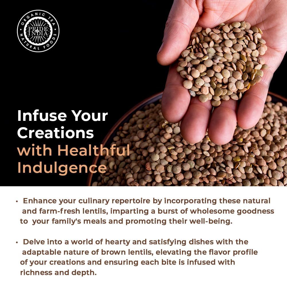 Pride Of India - Indian Whole Brown Crimson Masur Lentils - Protein & Fiber Rich Masoor Whole image 11