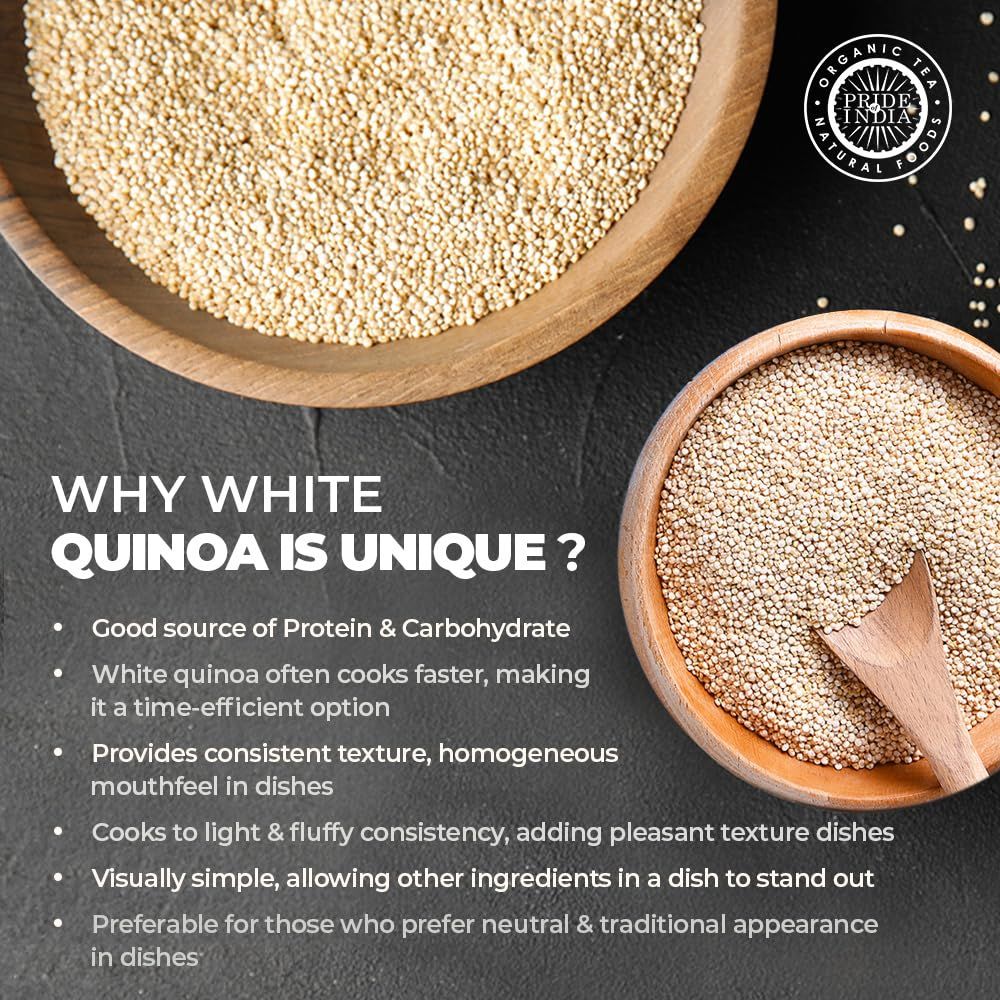 Pride Of India - Natural White Royal Quinoa - 100% Bolivian Superior Grade Protein Rich Whole Grain image 7