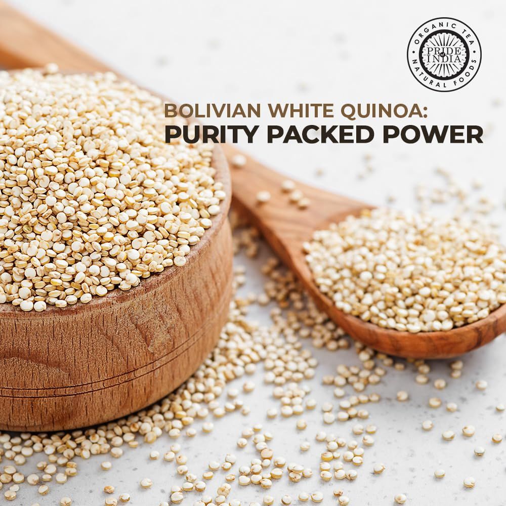 Pride Of India - Natural White Royal Quinoa - 100% Bolivian Superior Grade Protein Rich Whole Grain image 2