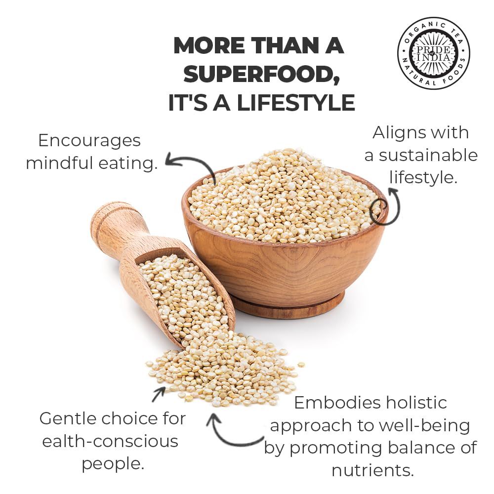 Pride Of India - Natural White Royal Quinoa - 100% Bolivian Superior Grade Protein Rich Whole Grain image 6