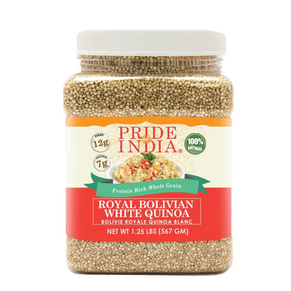 Pride Of India - Natural White Royal Quinoa - 100% Bolivian Superior Grade Protein Rich Whole Grain image 1