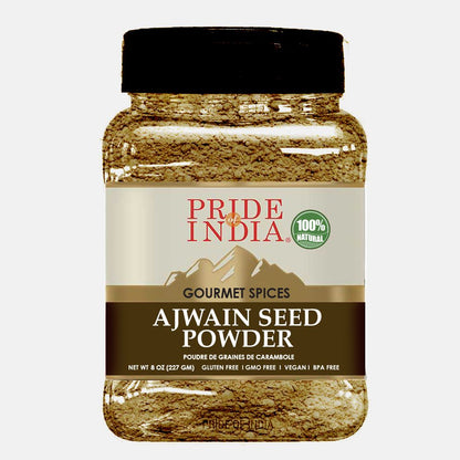 Pride of India – Ajwain Seed Powder – Gourmet Indian Spice – Made from Fresh Carom Seeds – Rich in Nutrients – Aromatic  image 1