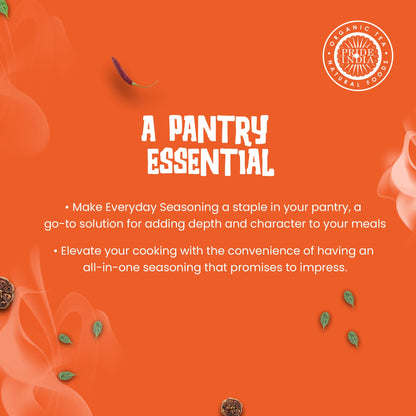 Pride of India Everyday Seasoning 2.3 oz (65 gm) w/ Convenient Grinder Cap Tangy Spicy All Purpose Mixes |Himalayan Pink image 6