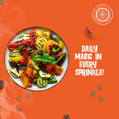 Pride of India Everyday Seasoning 2.3 oz (65 gm) w/ Convenient Grinder Cap Tangy Spicy All Purpose Mixes |Himalayan Pink image 2