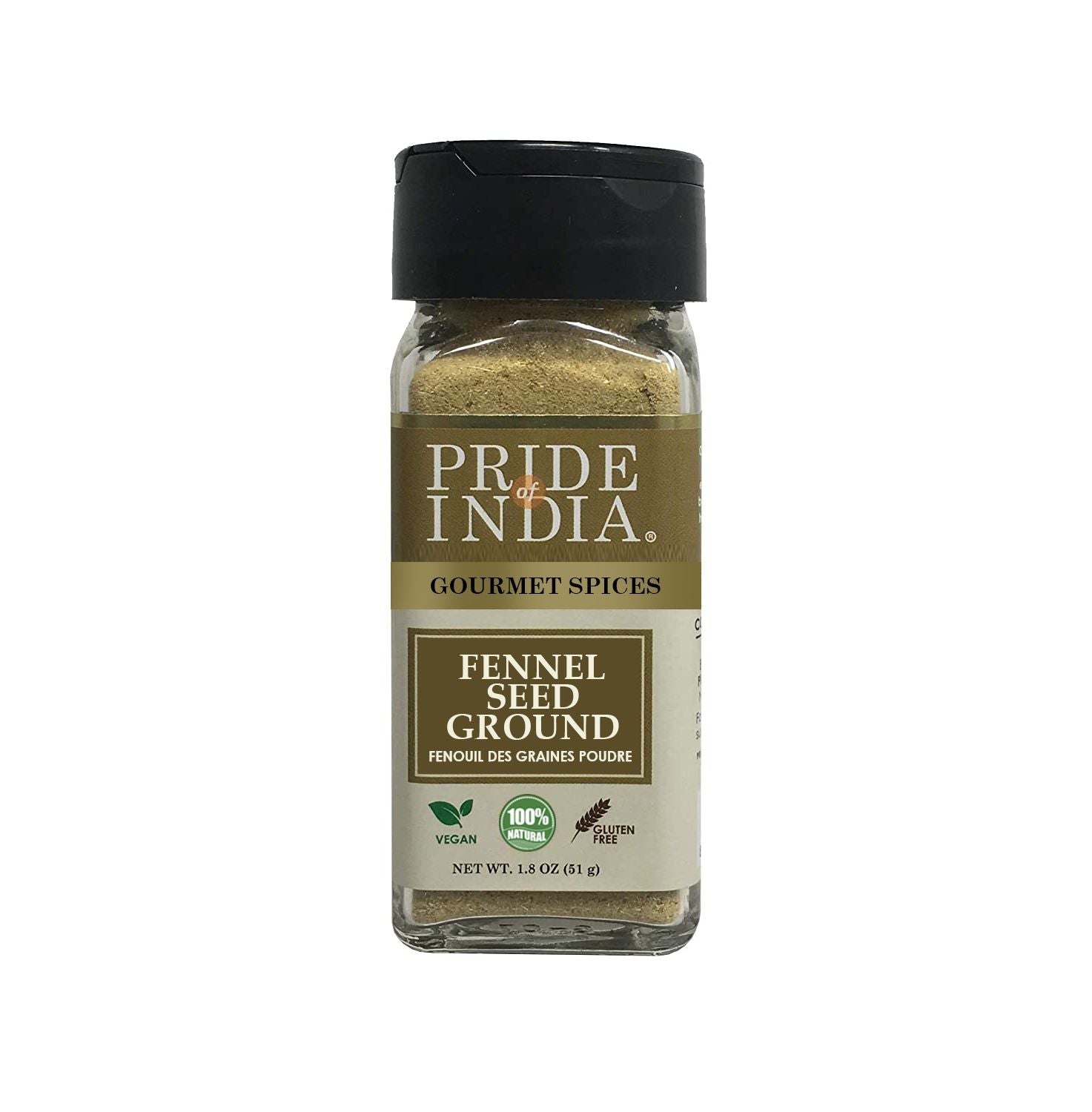 Pride of India – Fennel Seed Ground – Natural & Gourmet Spice – Perfect Addition to Tea/Drinks/ Roast/Rubs/Bakes/ - Cool image 1