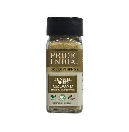 Pride of India – Fennel Seed Ground – Natural & Gourmet Spice – Perfect Addition to Tea/Drinks/ Roast/Rubs/Bakes/ - Cool image 1