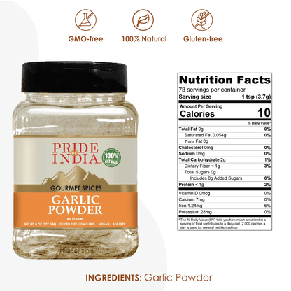 Pride of India – Garlic Fine Ground – Gourmet & Culinary Grade – Classic Seasoning to Pasta/Sauces/Dips/Bakes – Easy to  image 5