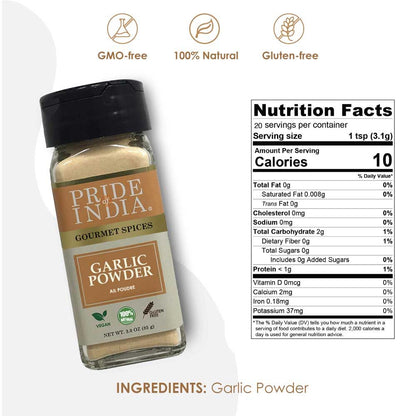 Pride of India – Garlic Fine Ground – Gourmet & Culinary Grade – Classic Seasoning to Pasta/Sauces/Dips/Bakes – Easy to  image 3