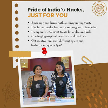 Pride of India | Ginger Fine Ground 6 oz (17 gm) Small Dual Sifter Jar | Easy to Use Blends Well | Perfect for Cooking,  image 7