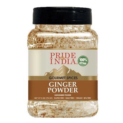 Pride of India | Ginger Fine Ground 6 oz (17 gm) Small Dual Sifter Jar | Easy to Use Blends Well | Perfect for Cooking,  image 1