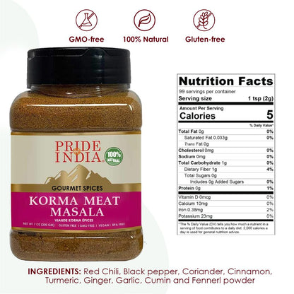 Pride of India – Korma Meat Masala Mix – Ideal for Traditional Meat/Lamb Curry – Gourmet & Flavorful – Seasoning Spice B image 2