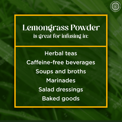 Pride of India | Lemongrass Powder 3.53 oz (100 gm) resealable pouch pack | Ideal for Cooking & Drinks | Perfect seasoni image 5