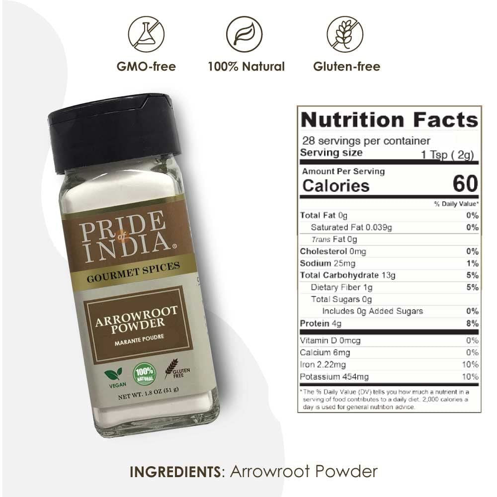 Pride of India – Natural Arrowroot Ground Powder – Gourmet Baking & Thickening Agent – Gluten & GMO Free – Good for Sauc image 6