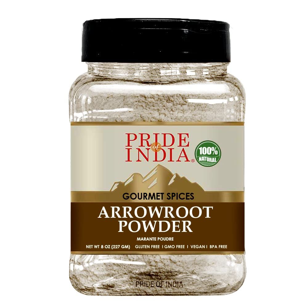 Pride of India – Natural Arrowroot Ground Powder – Gourmet Baking & Thickening Agent – Gluten & GMO Free – Good for Sauc image 1