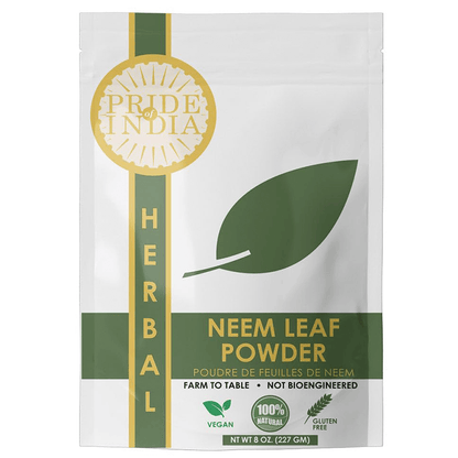 Pride Of India | Natural Neem/Margosa Herb Powder 8 oz (227 gm) | Nutrient-Rich Superfood | Add it to Smoothies, Juices  image 1