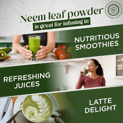 Pride Of India | Natural Neem/Margosa Herb Powder 8 oz (227 gm) | Nutrient-Rich Superfood | Add it to Smoothies, Juices  image 5