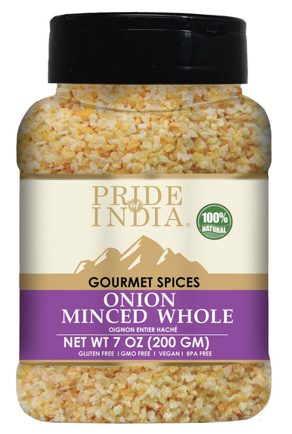 Pride of India – Onion Minced Whole – Gourmet Spice for Cooking – Pantry Essential – Adds Flavor to Sauces/Dips/Rubs/Mar image 1