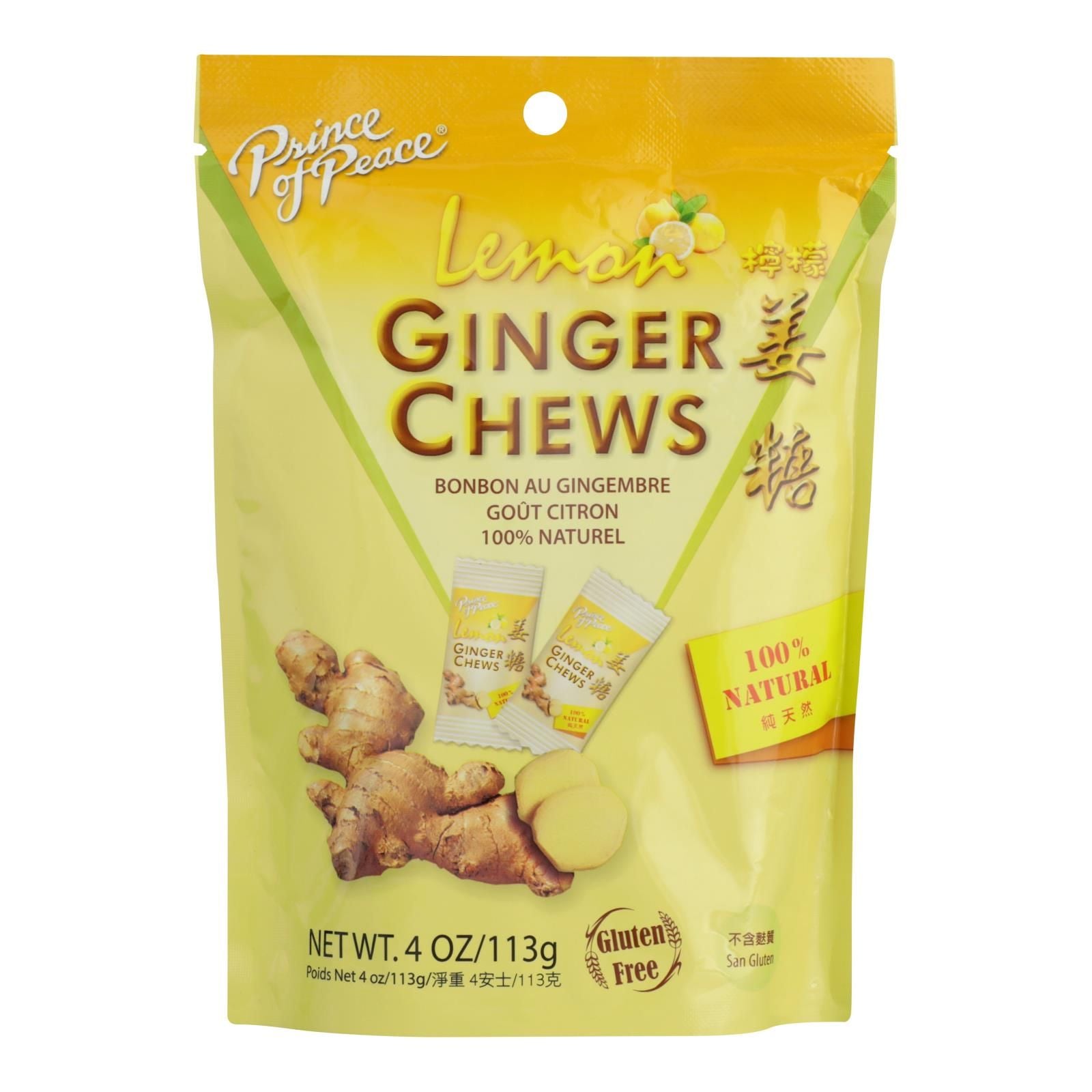 Prince Of Peace - Chews Ginger Lemon - 1 Each - 4 Oz image 1