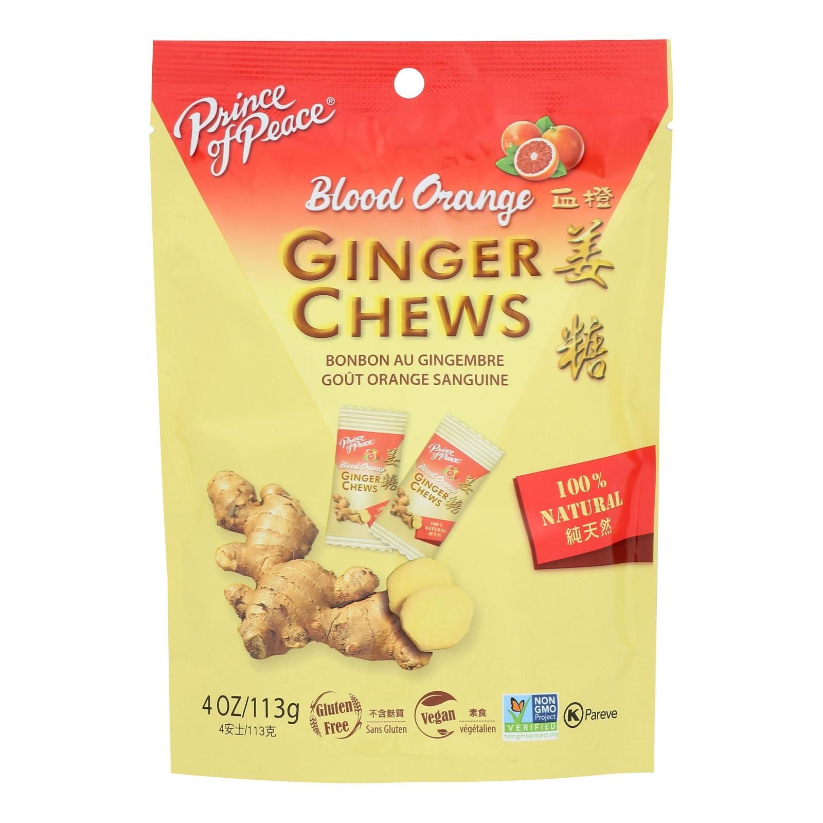 Prince Of Peace - Ginger Chews Blood Orange - 1 Each-4 Oz image 1