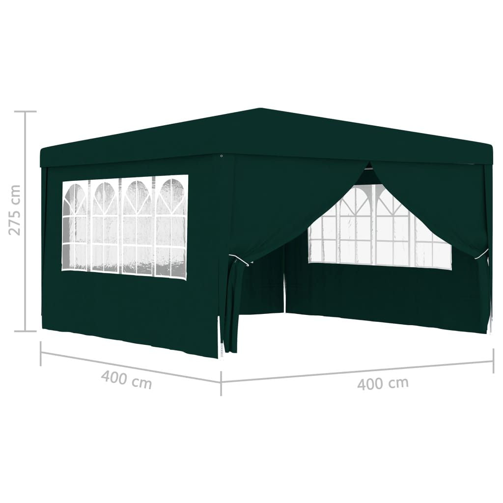 Professional Party Tent with Side Walls 13.1'x13.1'Green 0.3 oz/ft² image 10