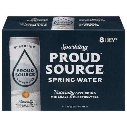 Proud Source - Water Spring Sparkling - Case Of 3-8/12 Fz image 1