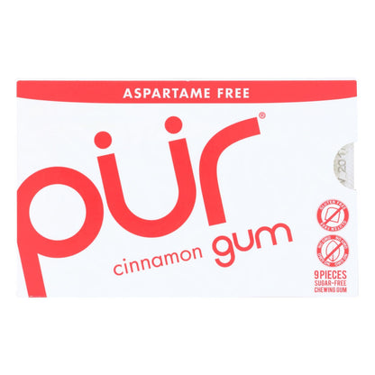 Pur Gum - Cinnamon - Aspartame Free - 9 Pieces - 12.6 G - Case Of 12 image 2