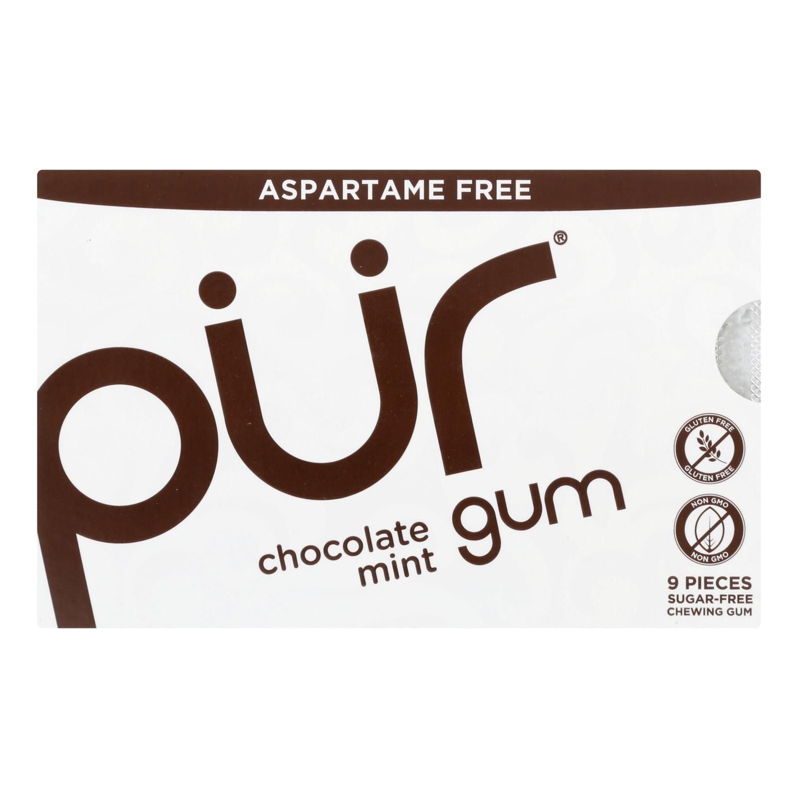 Pur Gum Gum - Chocolate Mint - Case Of 12 - 9 Count image 1