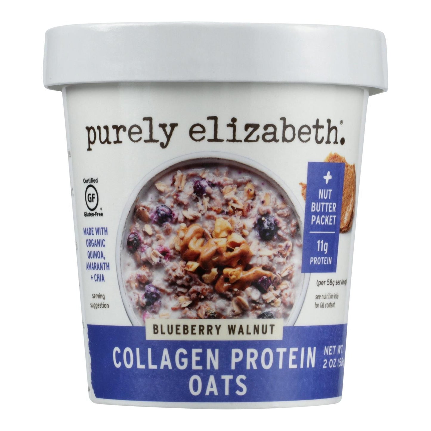 Purely Elizabeth - Oat Cup Protn Blubry Wlnt - Case Of 12 - 2 Oz image 1