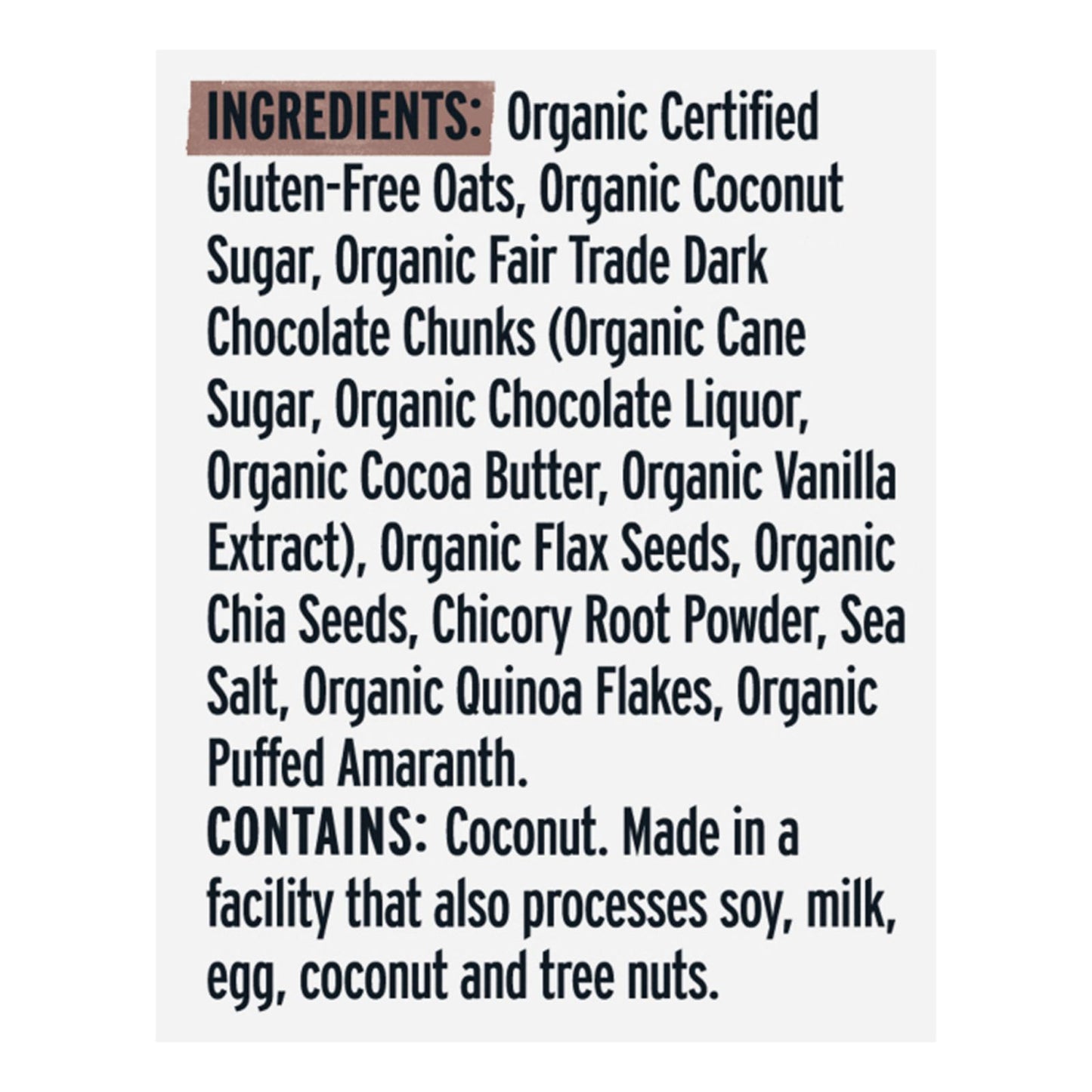 Purely Elizabeth - Oatmeal Chocolate Chunk 6pk - Case Of 6-9.12 Oz image 2