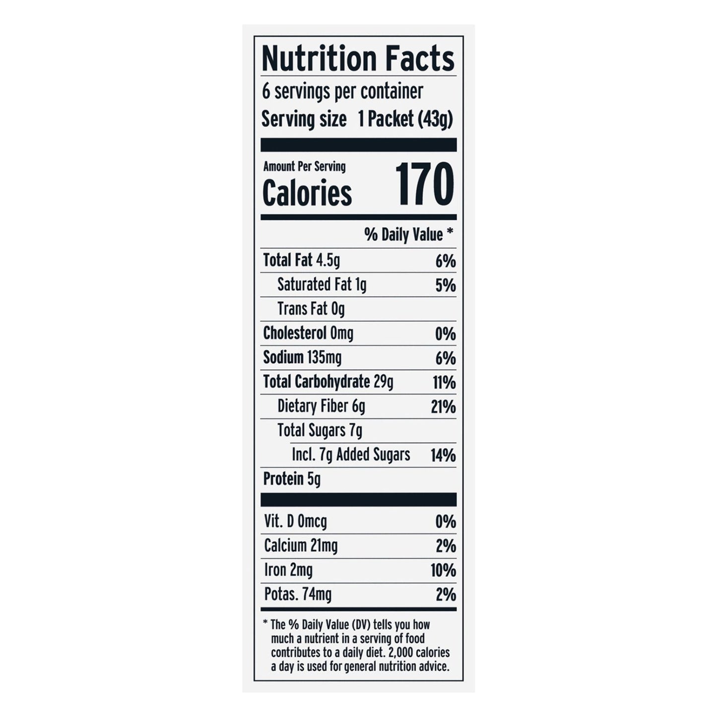 Purely Elizabeth - Oatmeal Chocolate Chunk 6pk - Case Of 6-9.12 Oz image 3