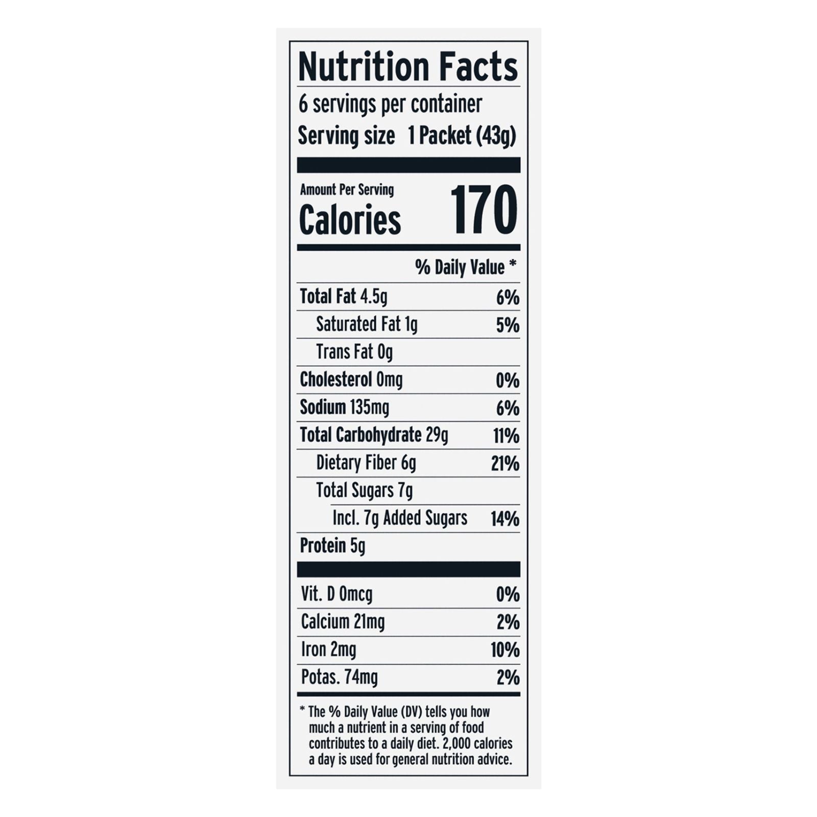 Purely Elizabeth - Oatmeal Chocolate Chunk 6pk - Case Of 6-9.12 Oz image 3