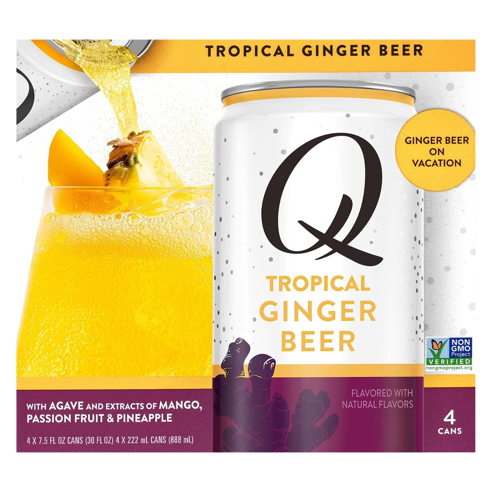 Q Drinks - Ginger Beer Tropical - Case Of 6-4/7.5 Fz image 1