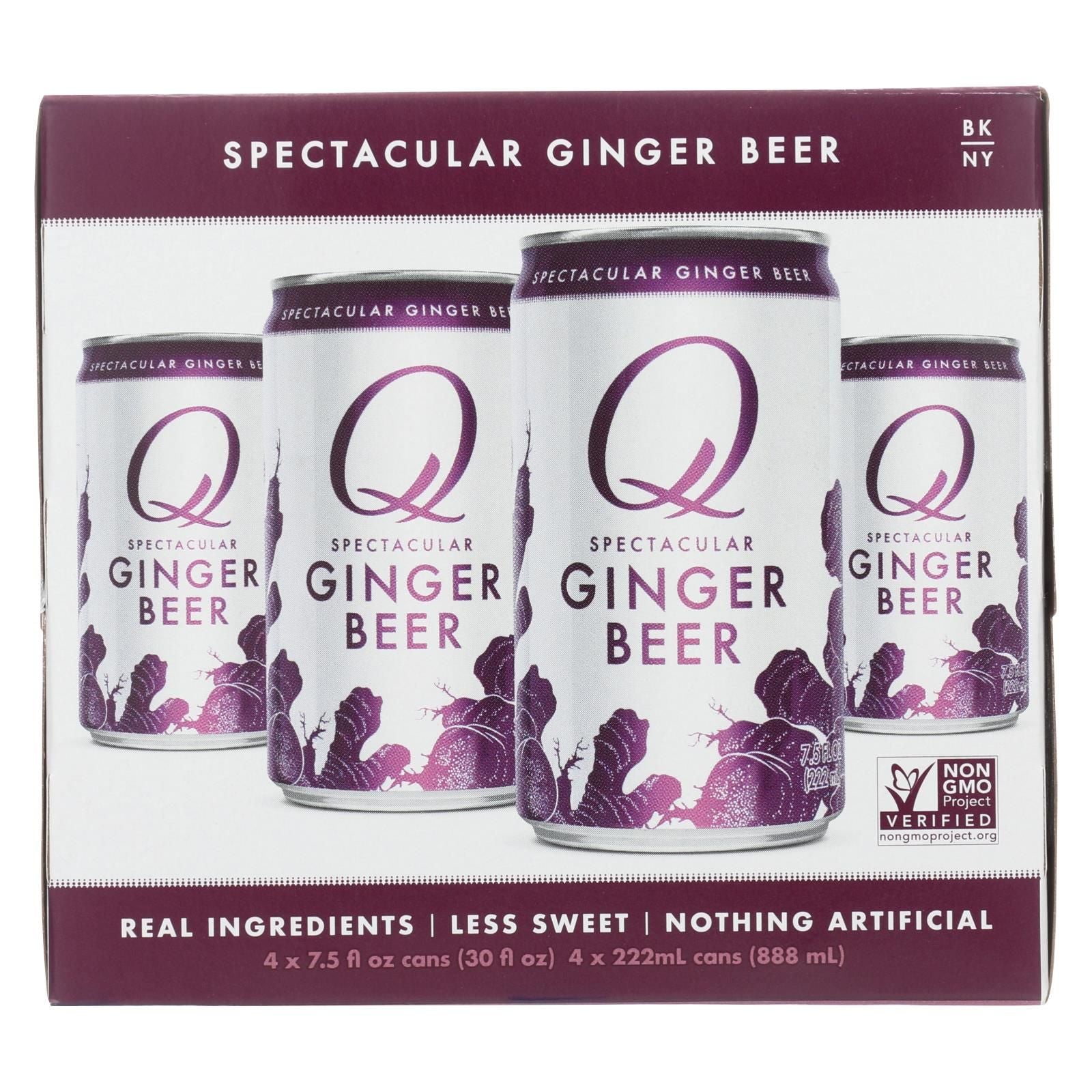 Q Drinks Soda - Ginger Beer - Can - Case Of 6 - 4/7.5fl Oz image 1