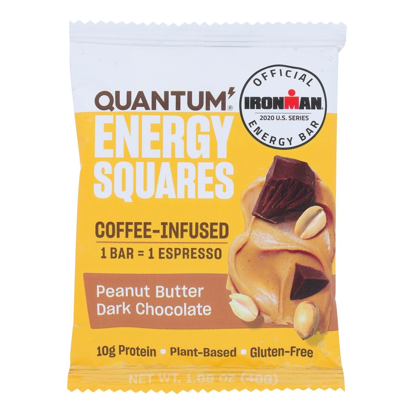Quantum Energy Squares - Bar Pnut Bttr Dark Choc - Cs Of 8-1.69 Oz image 1