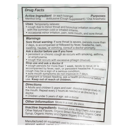 Quantum Research Organic Cough Relief Lozenges - Bing Cherry - 18 Count image 2