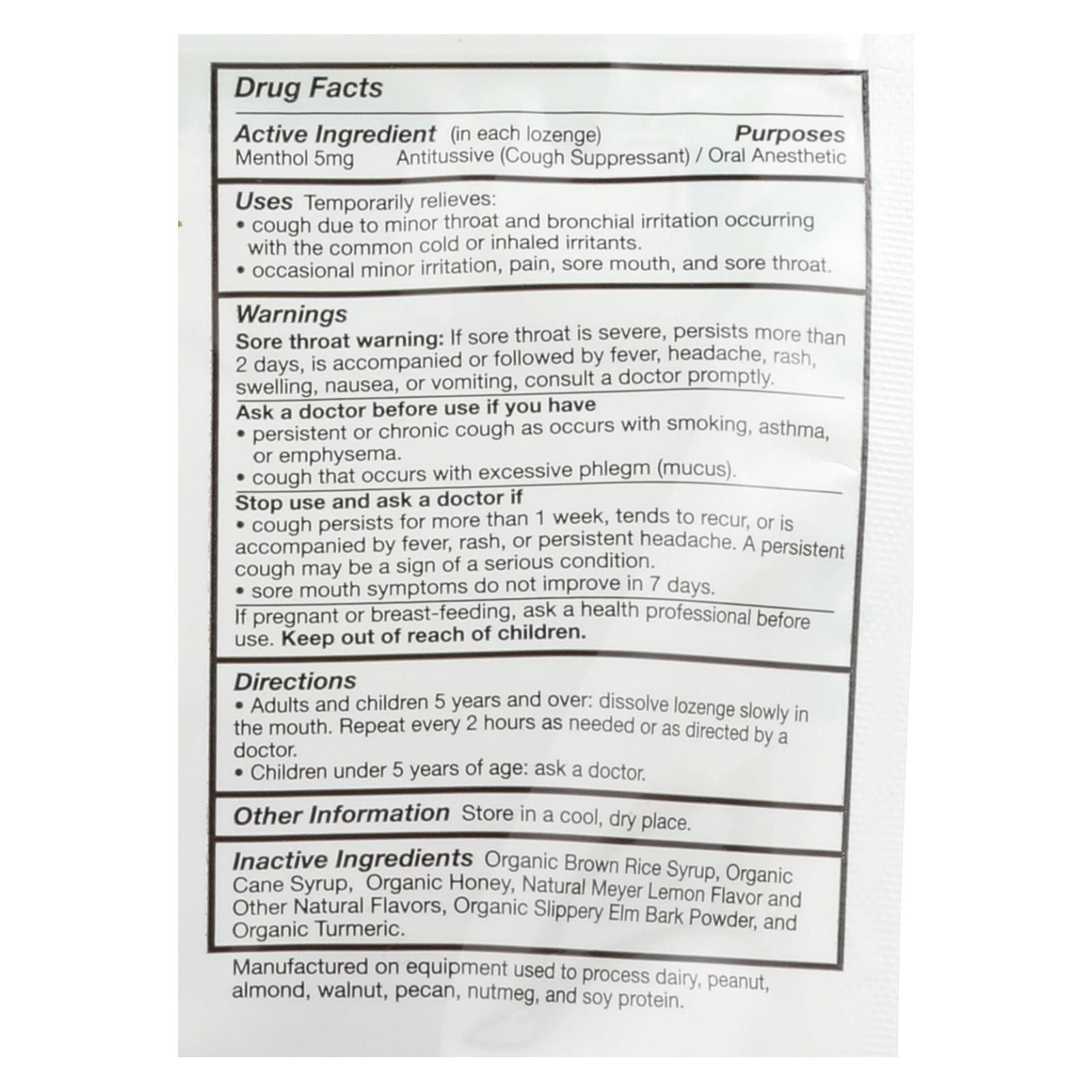Quantum Research Organic Cough Relief Lozenges - Meyer Lemon & Honey - 18 Count image 2
