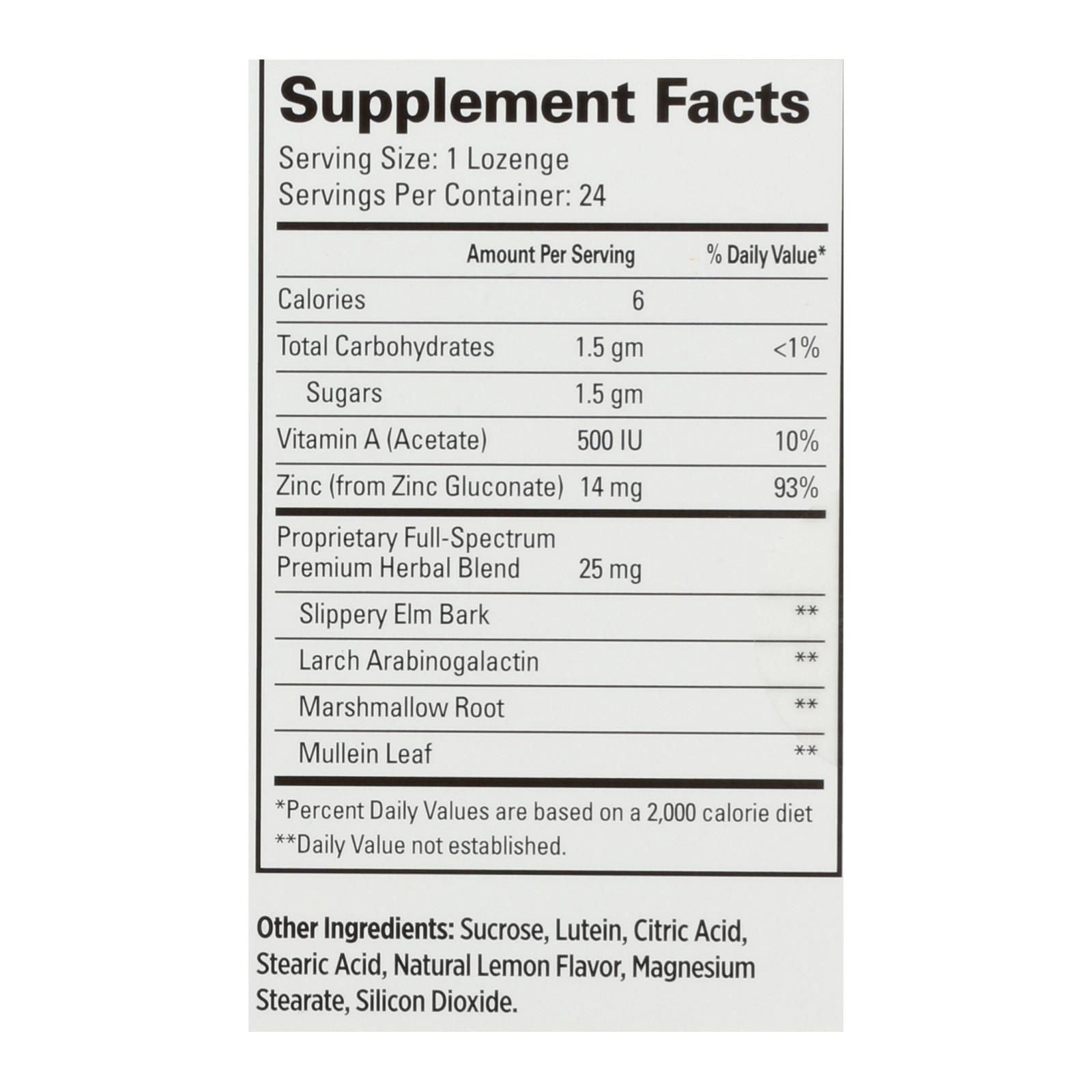 Quantum Therazinc Cold Season Plus Lozenges Lemon - 14 Mg - 24 Lozenges image 3