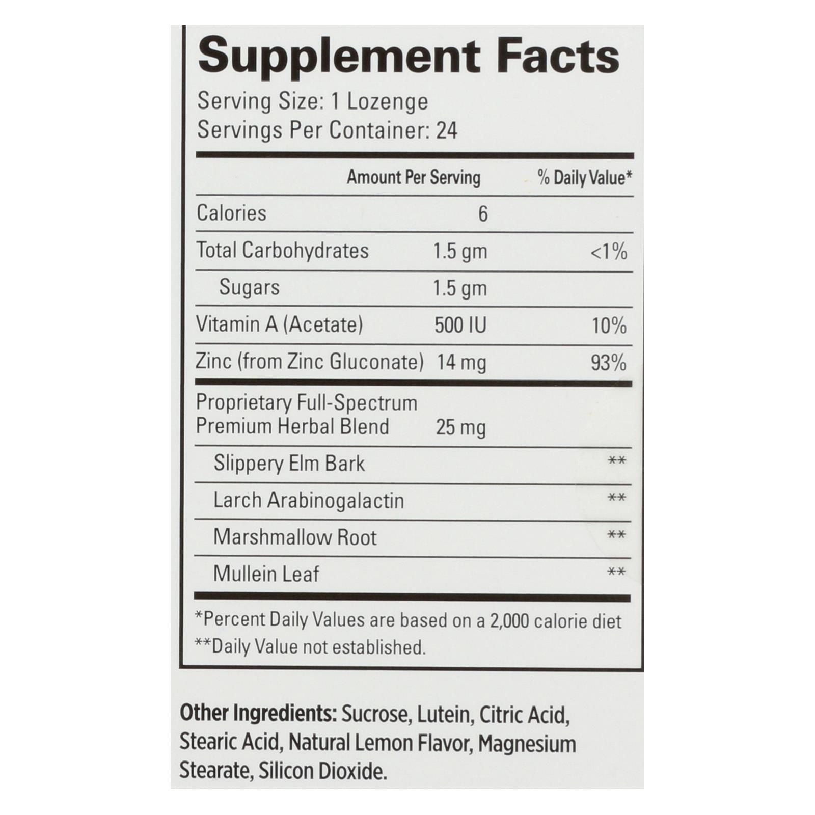 Quantum Therazinc Cold Season Plus Lozenges Lemon - 14 Mg - 24 Lozenges image 2