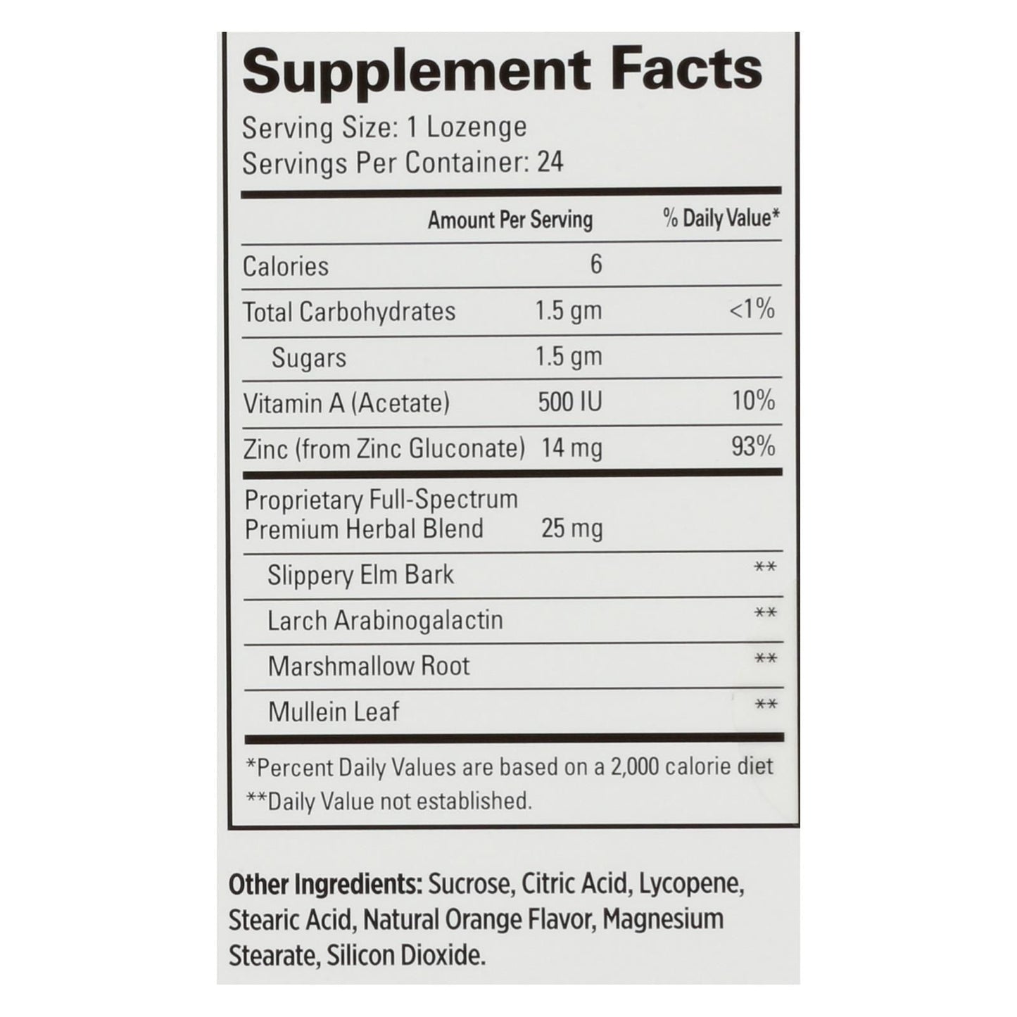 Quantum Therazinc Cold Season Plus Lozenges Orange - 14 Mg - 24 Lozenges image 2