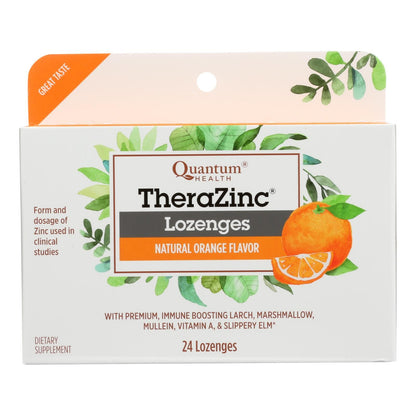 Quantum Therazinc Cold Season Plus Lozenges Orange - 14 Mg - 24 Lozenges image 1