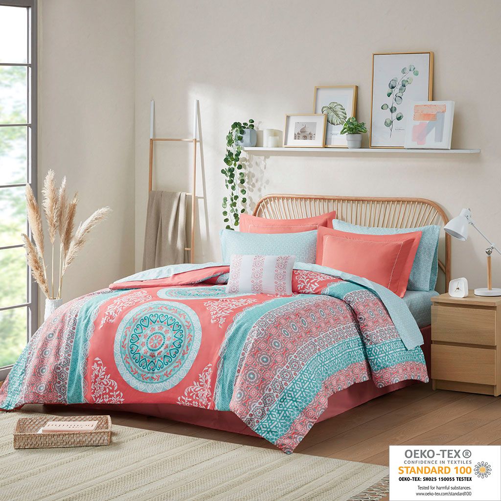 Queen Boho Comforter Set with Bed Sheets image 8